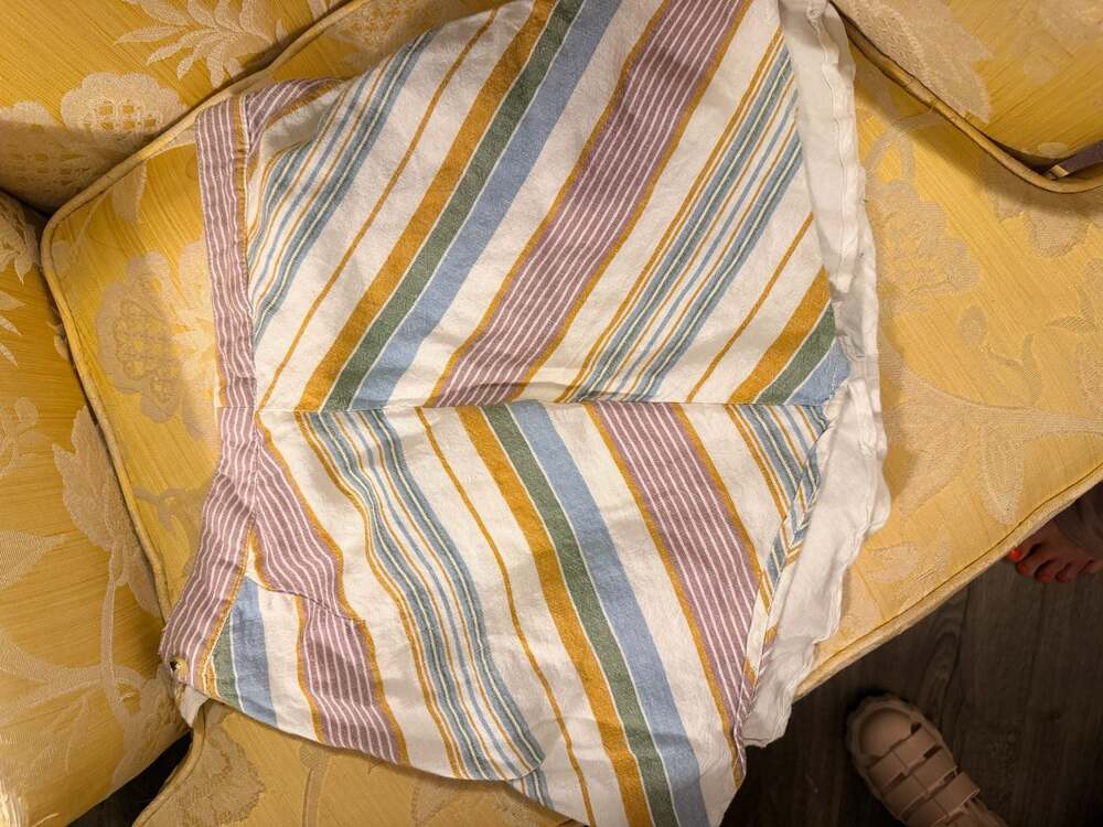 Free People Yours Truly Striped Linen Blend Mini Skirt
